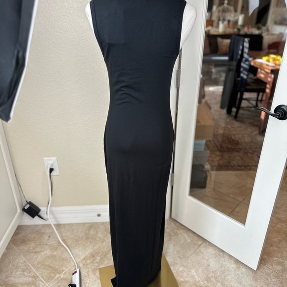 Quince NWT size small black tensil‎ sheath slip maxi dress - Picture 8 of 15
